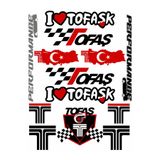 YGNPLUS TOFAŞ STİCKER SET ARAÇ - OTOMOBİL - MOTORSİKLET - BİSİKLET AKSESUAR - ETİKET 13 PARÇA
