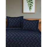 YGT Home Luisa Jakarlı Çift Kişilik Sakallı Yatak Örtüsü Takımı Gri | Iskandinav Pike Takımı - Lacivert - 250 x 260 cm