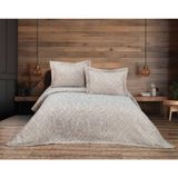 YGT Home Stil Jakarlı Çift Kişilik Yatak Örtüsü Takımı 3 Parça 250 x 260 Bohem Gri | Pike Takımı - Yeşil - 250 x 260 cm
