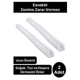 YGTAMBALAJ 2 Adet Beyaz Geçmeli Kapı Altı Rüzgar Önleyici Isı Yalıtım Soğuk Kesici Böcek ve Toz Önleyici Sünger