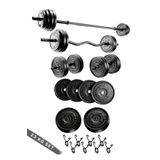 ygtsport Halter Seti Ve Dambıl Seti Ağırlık Fitness Seti(20 Kg Plaka Ağırlığı) 23 Kg Z-barlı Megaset