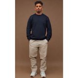 YGZ Giyim Unisex Bisiklet Yaka Oversize Şardonlu Basic Sweatshirt - 1 - Lacivert