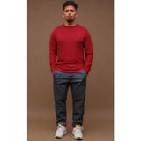 YGZ Giyim Unisex Bisiklet Yaka Oversize Şardonlu Basic Sweatshirt - 2XL - 1 - Bordo