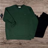 YGZ Giyim Unisex Bisiklet Yaka Oversize Şardonlu Basic Sweatshirt - 2XL - 1 - Yeşil