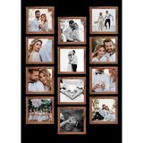YH Foto 12 Adet MDF Kare Fotoğraf Çerçevesi Ahşap Renk 15x15 cm Boyutları ile Şık Tasarım