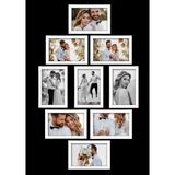YH Foto 9 Adet 15X21 Çerçeve - Mdf A5 Çerçeve - Çoklu Fotoğraf Çerçevesi - Beyaz