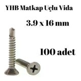 Yhb 3,9x16 cm 100'lü Paket Matkap Uçlu Vida