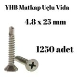 Yhb 4,8x25 mm 1250'li Paket Matkap Uçlu Vida