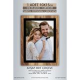 yhfoto 1 Adet 10x15 Çerçeve Ahşap-Siyah Şeritli Çerçeve Mdf Çerçeve Pvc'li Fotoğraf Kahverengi-Çok Renkli 100 x 150