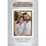 yhfoto 1 Adet 10x15 Çerçeve Beyaz Ahşap Şeritli Çerçeve Mdf Çerçeve Pvc'li Fotoğraf Çok Renkli 100 x 150