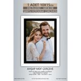 yhfoto 1 Adet 10x15 Çerçeve Beyaz Siyah Şeritli Çerçeve Mdf Çerçeve Pvc'li Fotoğraf Renksiz 100 x 150