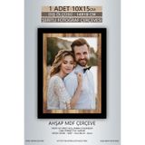 yhfoto 1 Adet 10x15 Çerçeve Siyah Ahşap Şeritli Çerçeve Mdf Çerçeve Pvc'li Fotoğraf Karışık 100 x 150