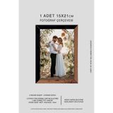 yhfoto 1 Adet 15x21 Çerçeve - a5 Mdf Çerçeve - Fotoğraf Çerçevesi - Ahşap-Siyah 2 Renk Çerçeve