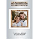 yhfoto 1 Adet 20x20 Çerçeve Beyaz Ahşap Şeritli Fotoğraf Mdf Çerçeve Kare Çerçeve Çok Renkli 20 x 20