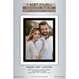 yhfoto 1 Adet 21x30 Çerçeve Beyaz Siyah Şeritli Çerçeve A4 Çerçeve Pvc'li Diploma Renksiz 21 x 30