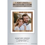yhfoto 1 Adet 25x25 Çerçeve Beyaz Ahşap Şeritli Fotoğraf Mdf Çerçeve Kare Çerçeve Çok Renkli 250 x 250