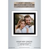 yhfoto 1 Adet 30x30 Çerçeve Beyaz Siyah Şeritli Fotoğraf Mdf Çerçeve Kare Çerçeve Renksiz 300 x 300