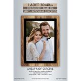 yhfoto 1 Adet 30x40 Çerçeve Ahşap-Siyah Şeritli Çerçeve Mdf A3 Çerçeve Pvc'li Çerçeve Kahverengi-Çok Renkli 30 x 40
