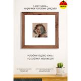 yhfoto 1 Adet 34x34 cm Ahşap Fotoğraf Çerçevesi - 15x15 Foto Hediye - Mdf Çerçeve - Kare Çerçeve