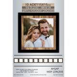 yhfoto 10 Adet 15x15 Çerçeve Siyah-Ahşap Şeritli Fotoğraf Mdf Çerçeve Kare Çerçeve Karışık 15 x 15