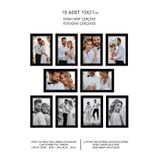 yhfoto 10 Adet 15x21 Çerçeve - Siyah Çerçeve - Mdf A5 Çerçeve - Fotoğraf Çerçeve Seti