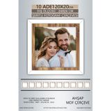 yhfoto 10 Adet 20x20 Çerçeve Beyaz Ahşap Şeritli Fotoğraf Mdf Çerçeve Kare Çerçeve Çok Renkli 20 x 20