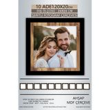 yhfoto 10 Adet 20x20 Çerçeve Siyah-Ahşap Şeritli Fotoğraf Mdf Çerçeve Kare Çerçeve Karışık 20 x 20