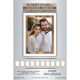 yhfoto 10 Adet 21x30 Çerçeve Beyaz Ahşap Şeritli Çerçeve A4 Çerçeve Pvc'li Diploma Çok Renkli 210 x 312