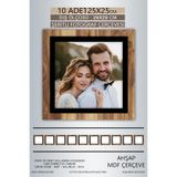 yhfoto 10 Adet 25x25 Çerçeve Ahşap-Siyah Şeritli Fotoğraf Mdf Çerçeve Kare Çerçeve Kahverengi-Çok Renkli 250 x 250