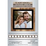 yhfoto 10 Adet 30x30 Çerçeve Ahşap-Siyah Şeritli Fotoğraf Mdf Çerçeve Kare Çerçeve Kahverengi-Çok Renkli 30 x 30