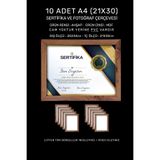 yhfoto 10 Adet A4 Çerçeve Ahşap Pvcli 21x30 Sertifika Diploma Ve Belge Için Çerçeve