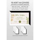 yhfoto 10 Adet A4 Çerçeve Pvcli 21x30 Sertifika Için Çerçeve Diploma Için Çerçeve Belge Için Çerçeve