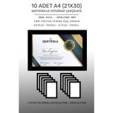 yhfoto 10 Adet A4 Çerçeve Siyah Pvcli 21x30 Sertifika Için Çerçeve Diploma Için Çerçeve Belge Için Çerçeve