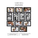 yhfoto 12 Adet 10x15 Çerçeve - Siyah Çerçeve - Mini Mdf Çerçeve - Fotoğraf Çerçeve Seti