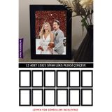 yhfoto 12 Adet 15x21 A5 Siyah Ayna Pleksi Lüks Pleksiglas Siyah A5 siyah