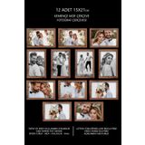 yhfoto 12 Adet 15x21 Çerçeve - Kemençe Çerçeve - Mdf A5 Çerçeve - Fotoğraf Çerçeve Seti