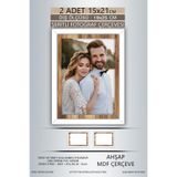 yhfoto 2 Adet 15x21 Çerçeve Beyaz Ahşap Şeritli Çerçeve Mdf Çerçeve Pvc'li Fotoğraf Çok Renkli 15 x 21