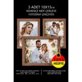 yhfoto 3 Adet 10x15 Kemençe Mini Mdf Seti Kahverengi-Çok Renkli