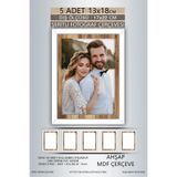yhfoto 5 Adet 13x18 Çerçeve Beyaz Ahşap Şeritli Çerçeve Mdf Çerçeve Pvc'li Fotoğraf Çok Renkli 13 x 18