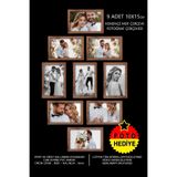 yhfoto 9 Adet 10x15 Kemençe Mini Mdf Seti Kahverengi-Çok Renkli