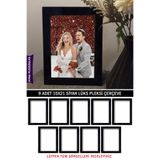 yhfoto 9 Adet 15x21 A5 Siyah Ayna Pleksi Lüks Pleksiglas Siyah A5 siyah