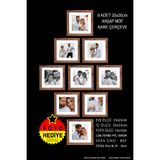 yhfoto 9 Adet 20x20 Çerçeve - Kemençe Çerçeve - Kare Mdf Çerçeve - Fotoğraf Çerçeve Seti