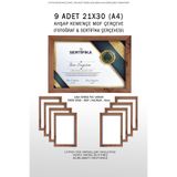 yhfoto 9 Adet A4 Kemençe Mdf 21x30 & Sertifika Kahverengi-Çok Renkli 21 x 30