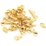 Yiğit Aksesuar 10 Adet Pirinç Gold Kararma Yapmaz 502 Papağan Kilit-Kapama (12X6MM)