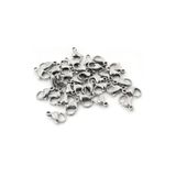 yiğit aksesuar 10 Adet Pirinç Gümüş Kararma yapmaz 502 Papağan Kilit-kapama (12X6MM)