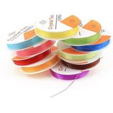 Yiğit Aksesuar 10 Rulo Karışık Renkli Esnek Misina Lastik 1mm Kalınlıkta Dayanıklı Yapı