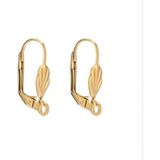 Yiğit Aksesuar 20 Adet Gold Yapraklı Küpe Kancası Küpe Yapım Malzemeleri