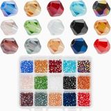 Yiğit Aksesuar 4 mm 15 Renk Kristal Boncuk Takı Yapım Malzemeleri