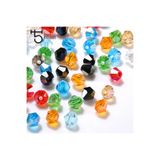yiğit aksesuar 4 mm Kristal Cam Boncuk Karışık Renk 50 Adet