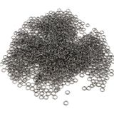 Yiğit Aksesuar 5 mm Siyah Renk 250 Adet Metal Takı Halkası Bağlantı Halkası Montaj Halkası